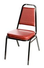 Sunlow Stacking Chair, Wine/Black